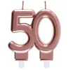 SANTEX REF/6932 -Décoration gâteau anniversaire avec bougie 50 ans ros...