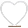 DÉCORATION COEUR MARIAGE BOIS 39X4X37CM BLANC