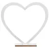 Décor de table Coeur blanc en bois 25 cm