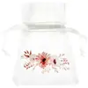 4 SACHETS TISSU ORGANDI AMOUR FLORAL 7.5X10CM