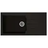 Evier - Résine BMC - Noir - A encastrer - STRADOUR - Alineo 1GC - 100 ...
