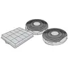 Filtre à charbon (3pcs) d'origine Brandt 79X8361 / AK204AE1 / 74X1075