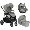 JOIE - Poussette trio Versatrax + I-Gemm 3 + Nacelle Ramble XL Pebble
