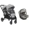 JOIE - Poussette DUO EVALITE double + I-gemm 3 Pebble