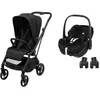 MAXI COSI - Poussette DUO Leona 2 + Pebble 360 Pro 2 TWILLIC BLACK