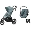 CYBEX - Poussette Duo Avi Stormy Blue + Cloud G3 I-size Plus Stormy Bl...