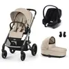 CYBEX - POUSSETTE TRIO Balios S Lux TPE Almond Beige + Aton B2 Black  + Nacelle Almond Beige
