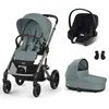 CYBEX - POUSSETTE TRIO Balios S Lux TPE Stormy Blue + Aton B2 Black + ...