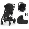 CYBEX - POUSSETTE TRIO Balios S Lux BLK + Aton B2 + Nacelle Moon Black