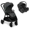 JOIE - Poussette DUO Finiti Ebony + Siège-auto Gr0+ I-Snug 2 Shale