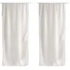 Paire de Vitrages Droits HOME MAISON - Blanc - 2 x 70 x 220 cm - Finition Passe Tringle