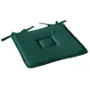 Galette plate unie avec passepoil et nouettes - HOME MAISON - Vert foncé - 40 x 40 cm - Essentiel - Intérieur