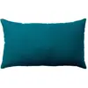 HOME MAISON Coussin non déhoussable en coton uni Bleu Canard 30x50 cm