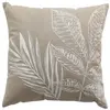HOME MAISON Coussin carré motif nature épuré Naturel 40x40 cm