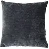 HOME MAISON Coussin déhoussable en velours Gris Foncé 40x40 cm