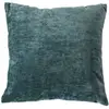 Coussin - HOME MAISON - Velours Bleu Canard - 40x40 cm - Déhoussable - Intérieur