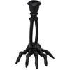 CHAKS - Skeletkandelaar in zwarte hars 16 cm