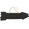 CHAKS 3 Flèches signalétiques ardoise avec craie 41 x 10 cm - Noir