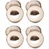 8 RONDS DE SERVIETTES DE TABLE JETABLE BOIS ÉCORCE 3CMX1.8CM   BLANC