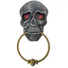 HEURTOIR PORTE TÊTE DE MORT 27 X 12 CM  - DECORATION DE FETE HALLOWEEN BLANC