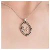 COLLIER FANTAISIE GOTHIQUE PENDENTIF MERCREDI  Noir  - Accessoire de déguisement bijou fantaisie