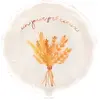 BALLON ALUMINIUM ROND ÉPIS DE BLÉ 43CM BLANC