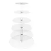 CHAKS 1 Support rond plexi transparent 6 niveaux 51.5cm REF/13365 Pour présentation mignardises, cupcakes...