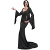 DÉGUISEMENT MORTICIA ADDAMS ROBE NOIRE FEMME