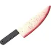 CHAKS Horror keukenmes/slagersmes - glow in the dark - met nep bloed - 50 cm