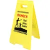 CHAKS Halloween/Horror waarschuwingsbord - danger zone - geel - H53 x B31 cm