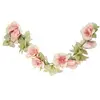 GUIRLANDE ROSES ARTIFICIELLES 220CM IVOIRE ROSE