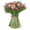 BOUQUET CHAMPÊTRE ROSES ARTIFICIELLES 20CM  Multicolore