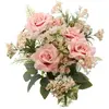 BOUQUET 9 ROSES ARTIFICIELLES 40.5CM VIEUX ROSE  Rose, Fuchsia