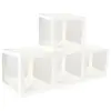 CHAKS Décoration - 4 Cubes en Carton Rigide Personnalisables Blancs - Largeur 30cm