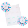 Chaks Baby Gender Reveal 12x stickers en 6x badges - roze/blauw - Team...