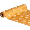 Chaks Tafelloper op rol - ginkgo print - oranje - 28 x 300 cm - polyes...