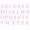 48 LETTRES CAPITALES CARTON ADHÉSIF 13.5CM ROSE