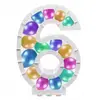 Chaks 12001, Structure 63,5cm en carton/film pour ballons, Chiffre 6 B...