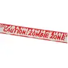 CHAKS Markeerlint/afzetlint - Caution: Zombie Zone - 9M - rood/wit - kunststof