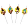 CHAKS - 8 Dragon Ball Z papieren rietjes met medaillons