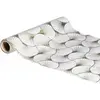 Chaks Tafelloper op rol - ginkgo print - wit/grijs - 28 x 300 cm - pol...