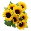 BOUQUET 7 TOURNESOLS ARTIFICIELS 34CM JAUNE Jaune