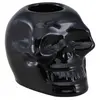 BOUGEOIR CRÂNE VERRE FLAMBEAU 5X7.2X5CM NOIR