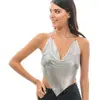 Chaks - Party Hard Festival Top Zilver Vrouw - Zilver - One Size - Car...