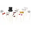 Chaks Foto props huwelijk thema set - 15-delig - op stokjes - photoboo...