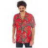 Chaks Hawaii shirt/blouse - tropische bloemen - rood - Verkleedkleren ...