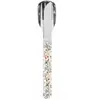 Akinod Campingbestek Bloemen 18 X 3,3 Cm Rvs Zilver/wit 3-delig