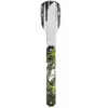 Akinod Campingbestek Jungle 18 X 3,3 Cm Rvs Zilver/groen 3-delig