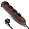 FISHTEC Bloc Multiprise 4 prises avec Interrupteur - Effet Bois - Câble 1,5m