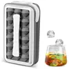 FISHTEC Moule a Glaçons Astucieux en Silicone - Système "Pop" : Versez, Congelez et Tirez - Compact - Pain de Glace - Gris
